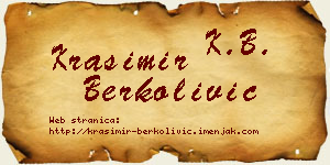 Krasimir Berkolivić vizit kartica